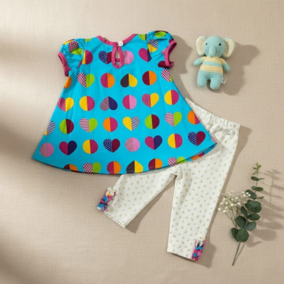 New Gymboree Baby Girl outfit set Shirt leggings Headband Size 6 months - Picture 3 of 3